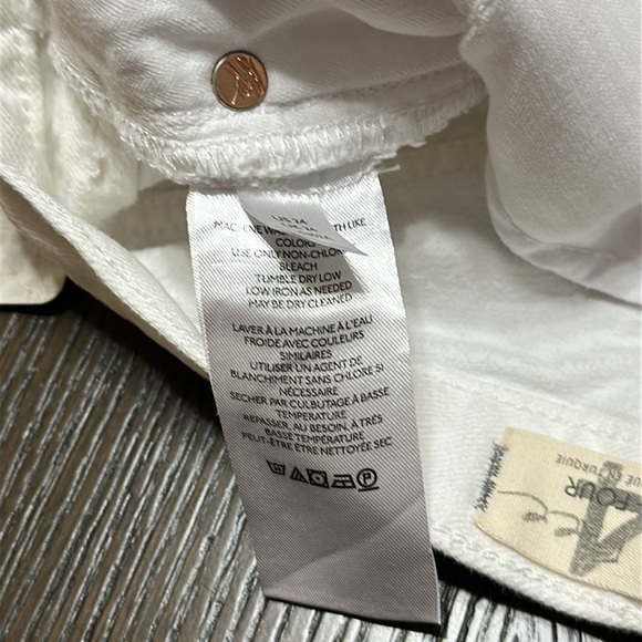 Free People We The Free Optic White Distressed 4” Shorts,‎ Women’s Size 24 - Picture 5 of 14